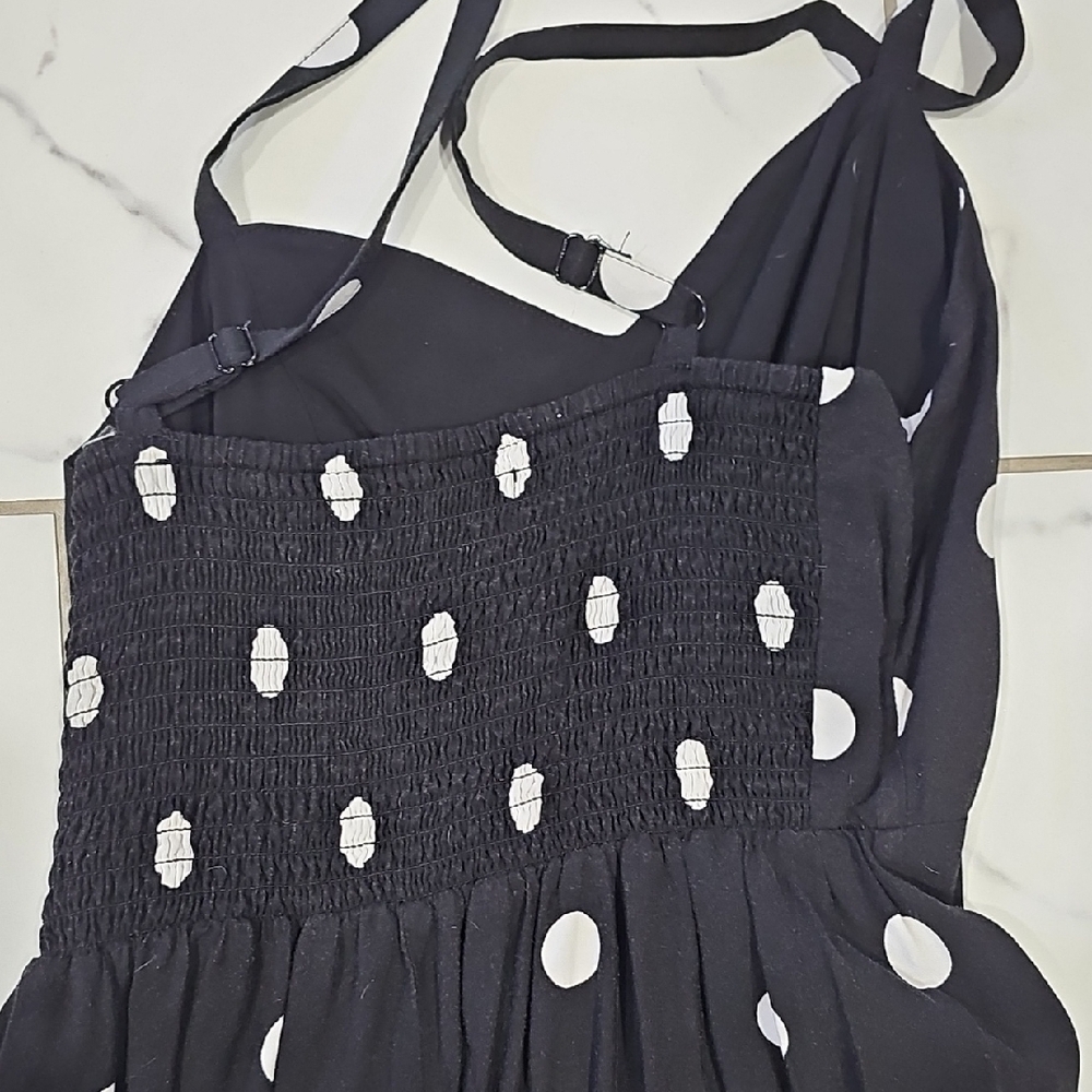 Old Navy Black and White Polka Dot Dress - Picture 4 of 5